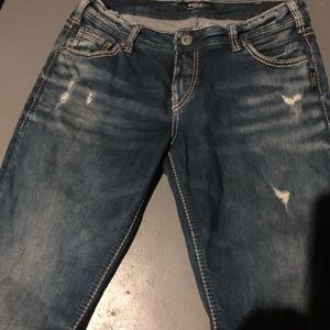 Ladies Silver Jeans